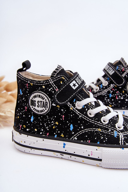 Dziecięce Wzorzyste Trampki Big Star LL374050 Czarne