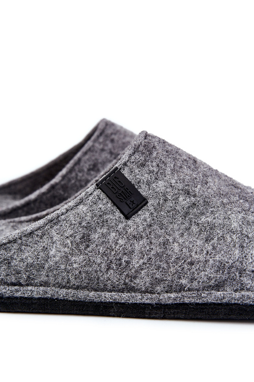 Klasyczne Męskie Papcie Big Star KK176001 Szare