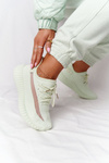 Damskie Sportowe Buty Sneakersy Jasnozielone Amazing