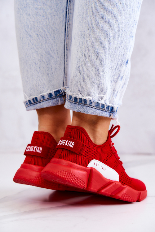 Damskie Buty Sportowe Memory Foam Big Star JJ274270 Czerwone