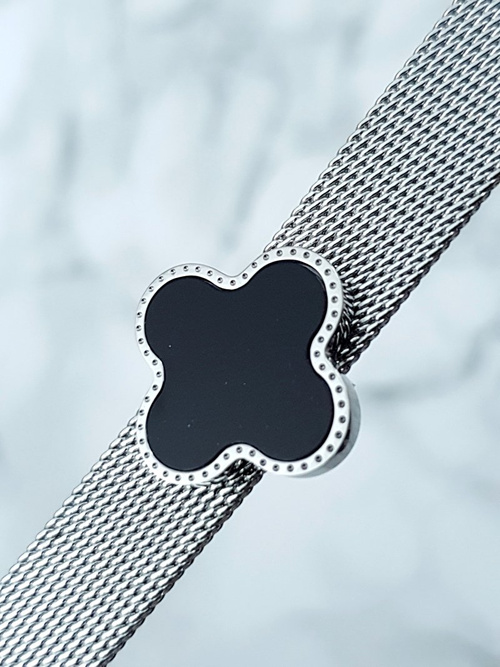 Damska Bransoleta Z Koniczyną Srebrna Salina