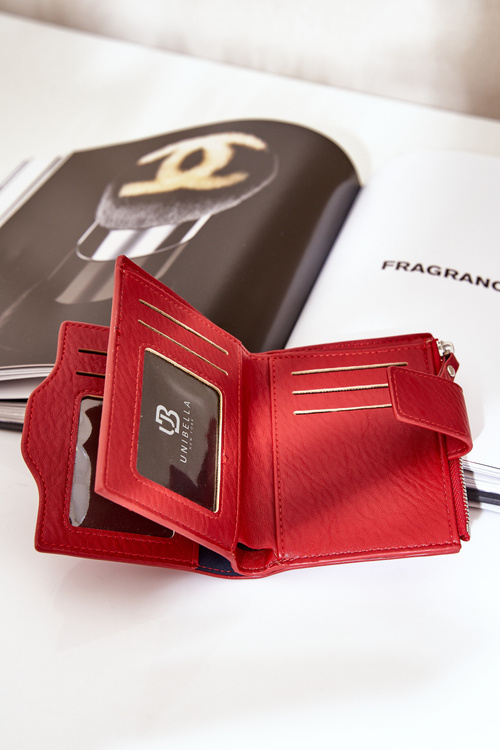 Portfel Damski Eko Skórzany Czerwony Jezorea