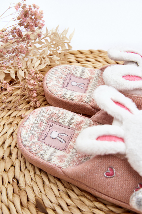 Dziecięce Kapcie Na Grubej Podeszwie Króliczki Różowe Dasca