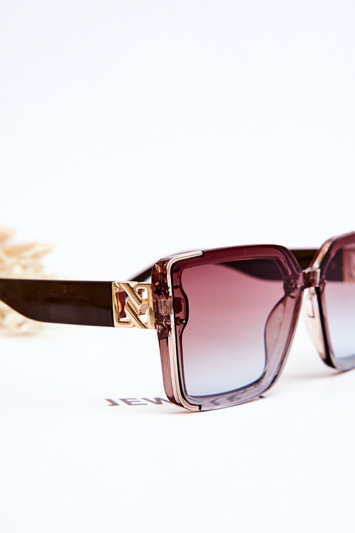 Modne Okulary Przeciwsłoneczne Prius V219 Brązowe