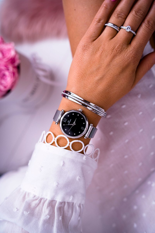 Damski Zegarek Giorgio & Dario Srebrno Czarny Sinara