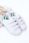 Dziecięce Sportowe Buty Na Rzepy Biało-Zielone Fifi
