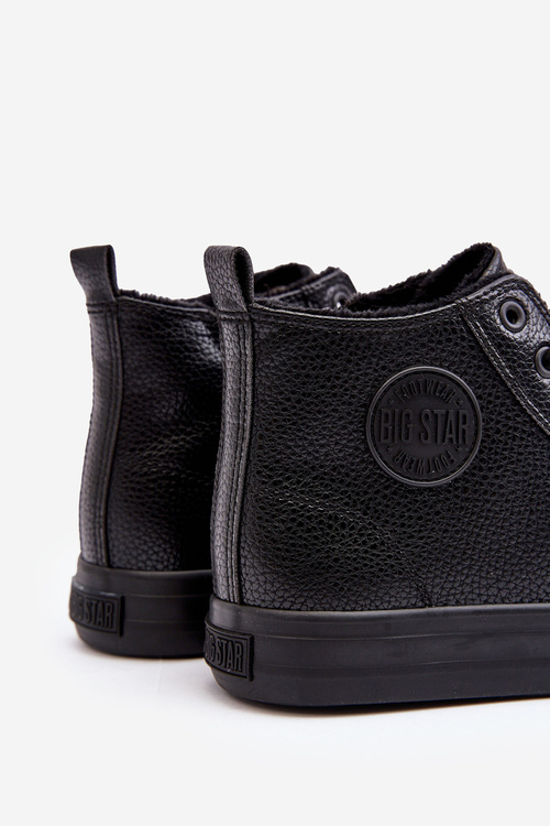 Ocieplane Męskie Trampki Na Suwak Czarne Big Star MM174012