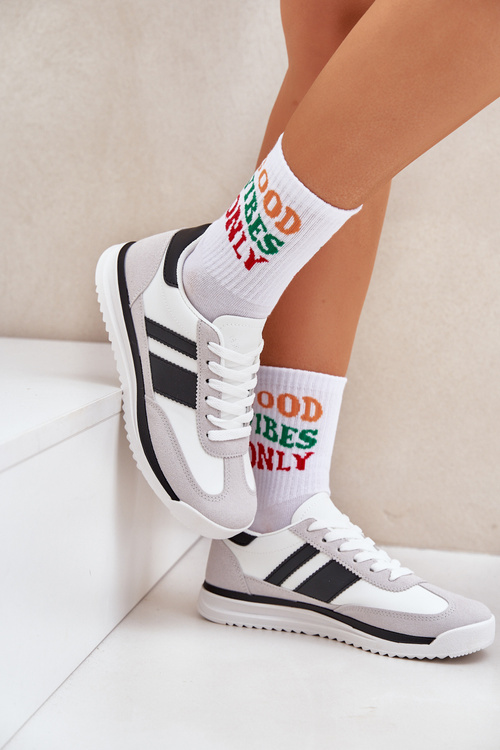 Buty Sportowe Sneakersy Damskie Białe Galabis