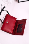 Mały Portfel Damski Podkówka MILANO Czerwony