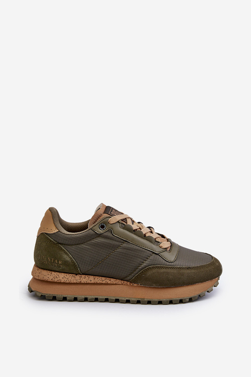 Sneakersy Męskie Memory Foam System Big Star NN174325 Khaki