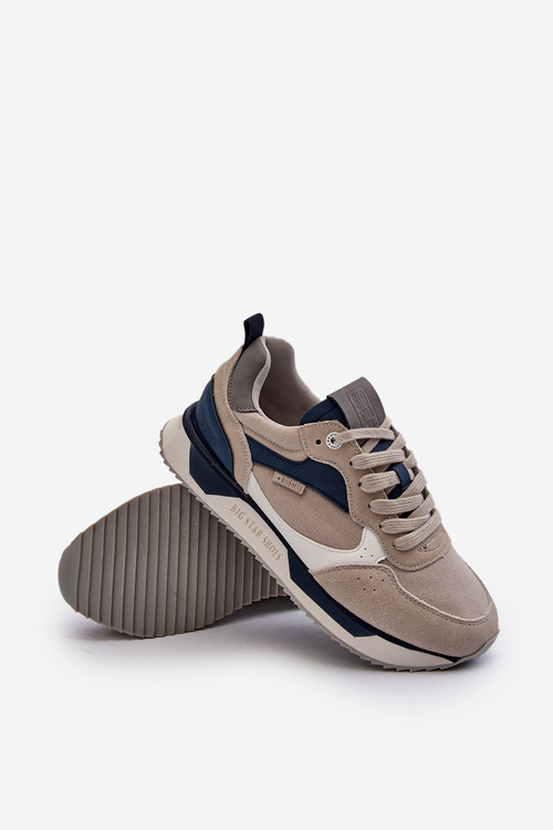 Sneakersy Męskie Memory Foam System Big Star NN174348 Szare