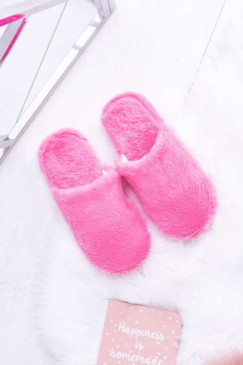 Damskie Papcie Futerkowe Ciemno Różowe Mimia