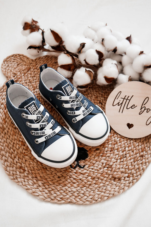 Dziecięce Materiałowe Trampki BIG STAR KK374070 Granatowe