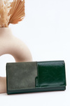 Damski Portfel Zapinany Na Magnes Ciemnozielony Harmale