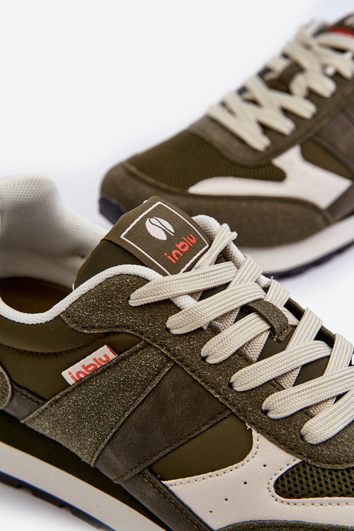 Męskie Sneakersy INBLU IU000005 Ciemnozielone