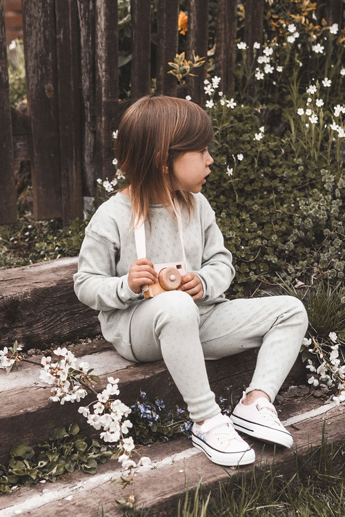 Dziecięce Trampki Materiałowe Print Różowe Buster