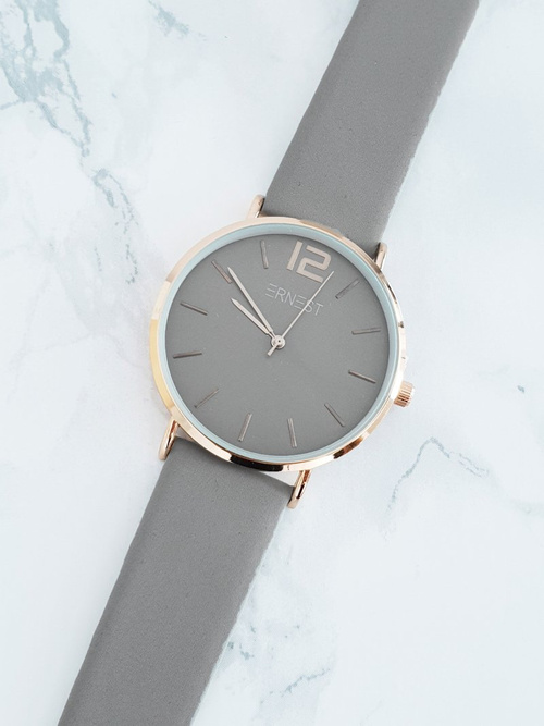 Damski Zegarek Ernest Claire Szary Złota Koperta