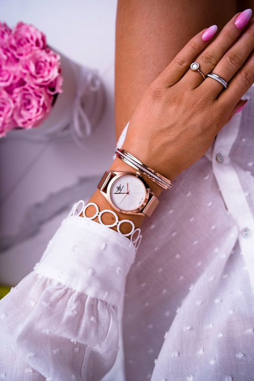 Damski Zegarek Michael John Różowe Złoto Armedana