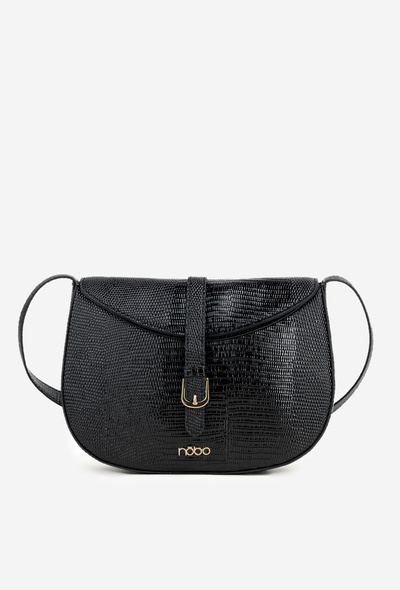 Torebka Listonoszka Z Drobnym Tłoczeniem NOBO BAG5780-M20 Czarna