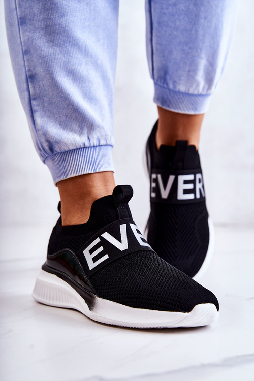 Damskie Buty Sportowe Wsuwane Czarne Lorane