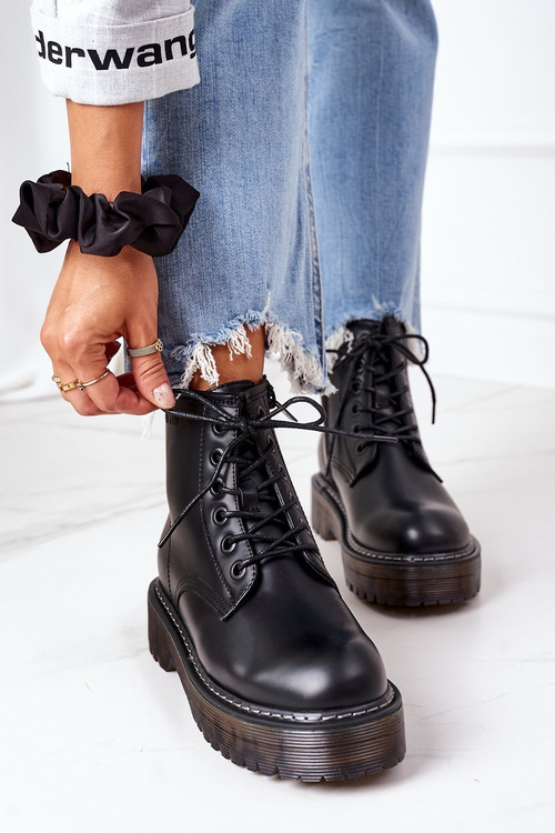 Damskie Ocieplane Workery Big Star II274110 Czarne