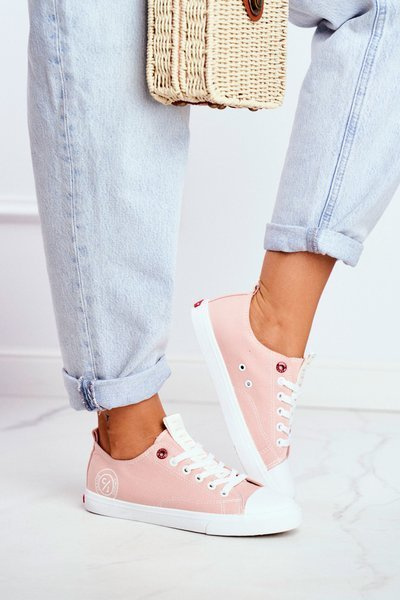 Trampki Damskie Cross Jeans Różowe FF2R4019C