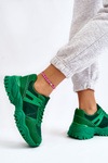 Modne Buty Sportowe Sneakersy Zielone Frezio
