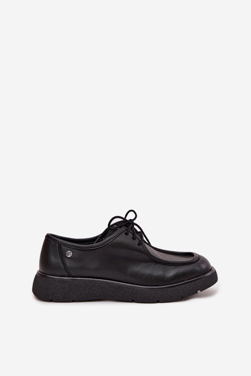 Skórzane Półbuty Damskie Maciejka K7189-01 Czarne