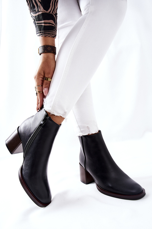 Sergio Leone Botki Na Słupku BT545 Czarne