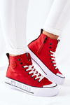 Wysokie Trampki Na Platformie Big Star II274018 Czerwone