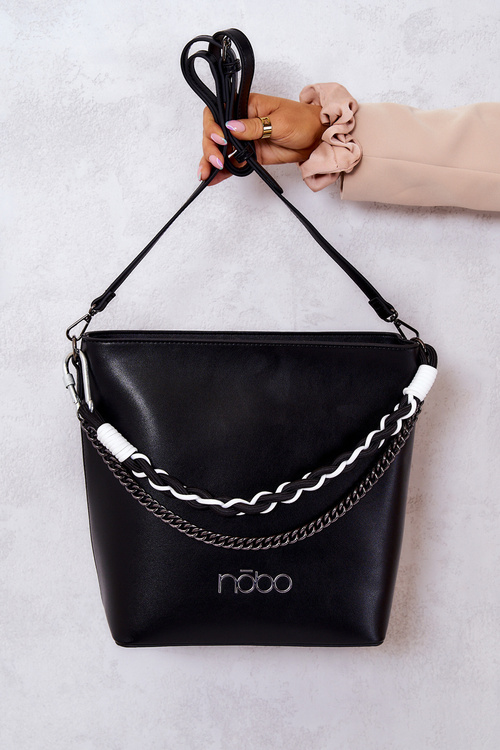 Klasyczna Skórzana Torebka Nobo M1280-C020 Czarna