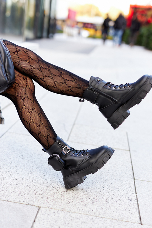 Botki Workery Z Nerką Czarne Olenisse