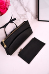 Duży Portfel Damski Z Dodatkową Portmonetką I Frędzlami Czarny