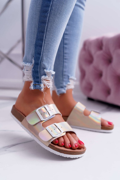 Damskie Klapki Złote Big Star DD274135