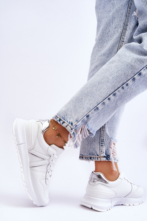 Damskie Niskie Buty Sportowe Białe Elliot