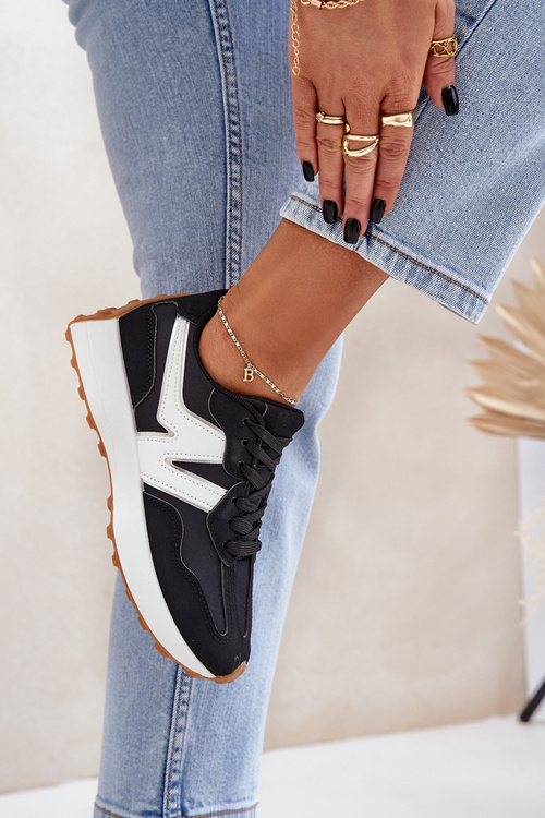 Buty Sportowe Sneakersy Damskie Czarne Britma