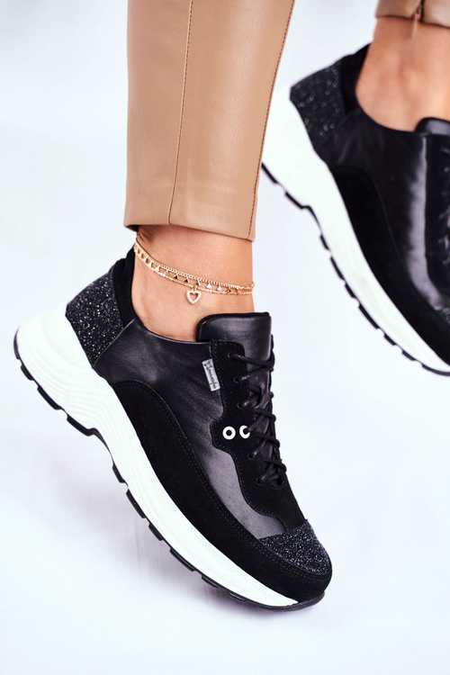 Sportowe Damskie Buty Sneakersy Maciejka Skórzane 04845-01