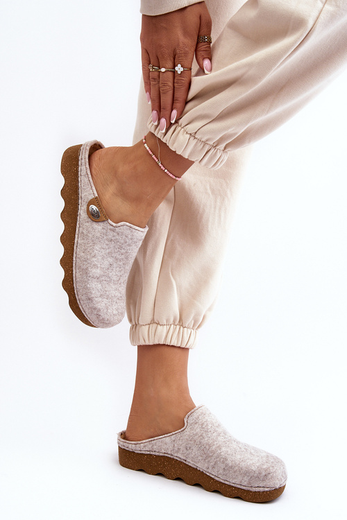 Obuwie Domowe Kapcie Damskie Profilaktyczne Inblu DK000011 Beżowe