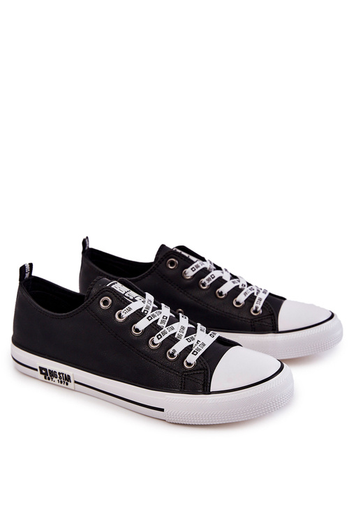 Męskie Skórzane Trampki Big Star KK174047 Czarne