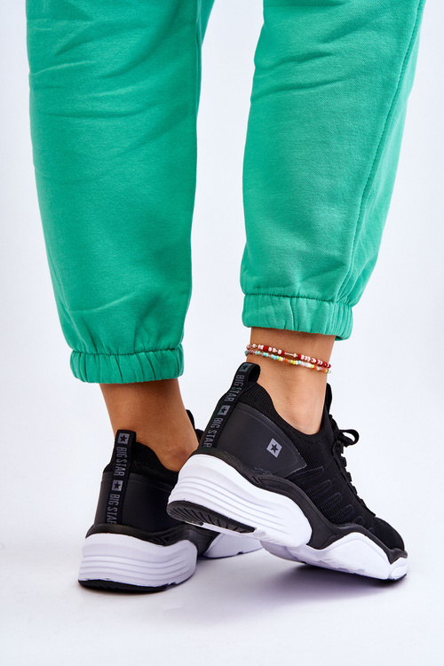 Damskie Wsuwane Buty Sportowe Memory Foam System Big Star LL274A146 Czarne