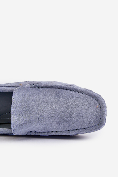 Męskie Zamszowe Wsuwane Mokasyny Błękitne Rayan
