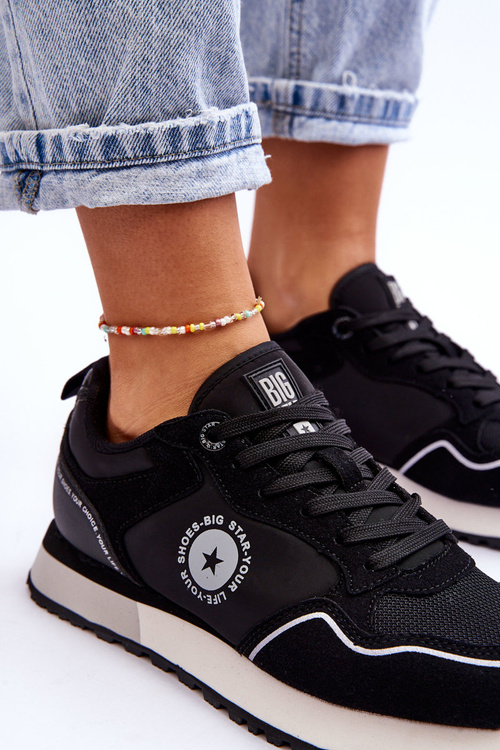 Damskie Sneakersy Memory Foam System Big Star LL274541 Czarne