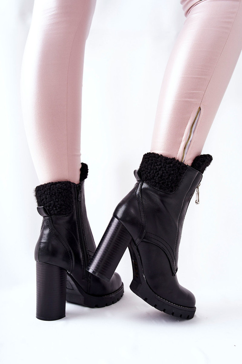 Botki Na Słupku Czarne Arleston