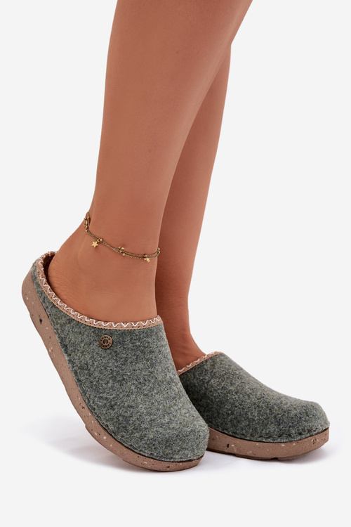 Obuwie Domowe Kapcie Damskie Inblu ED000031 Zielone