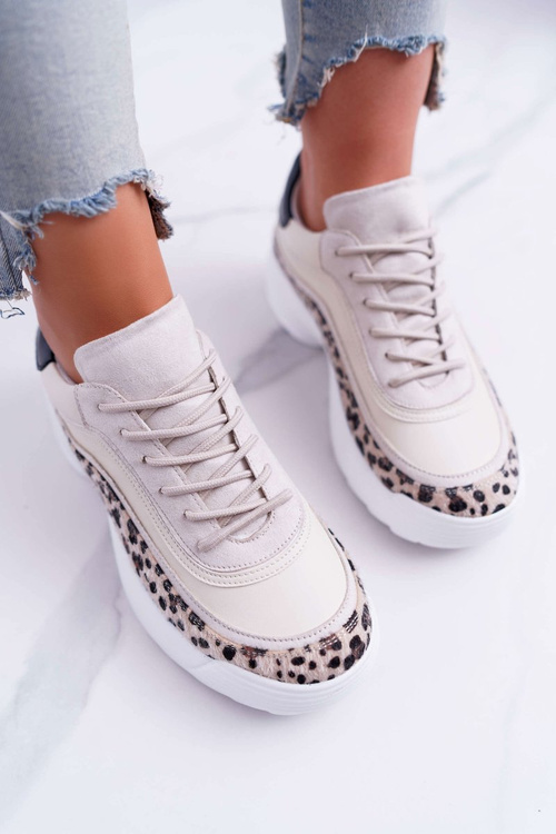 Sportowe Damskie Buty Leopard Debora