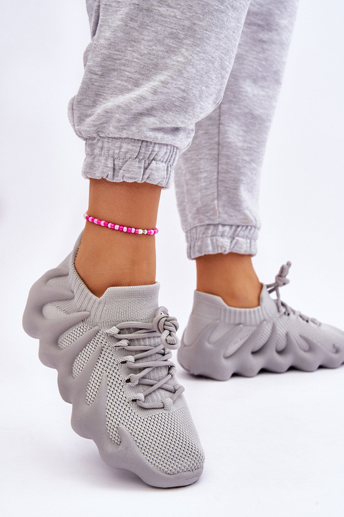 Damskie Wsuwane Sneakersy Szare Myles