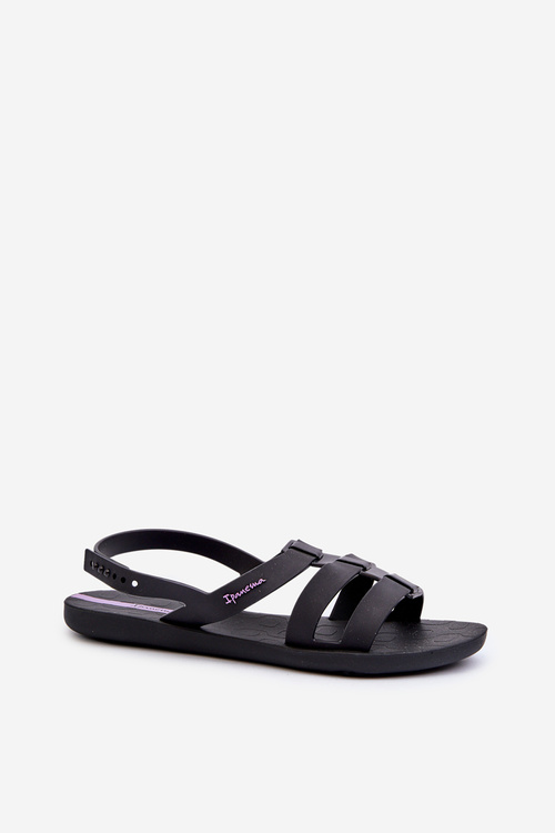 Płaskie Sandały Damskie 83516 Ipanema Style Sandal Fem Czarne