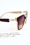 Damskie Okulary Przeciwsłoneczne V120026 Czarno-Beżowe