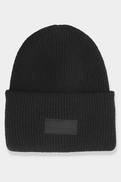 Czapka Zimowa Damska Z Logo 4F 4FAW23ACAPF295-20S Czarna