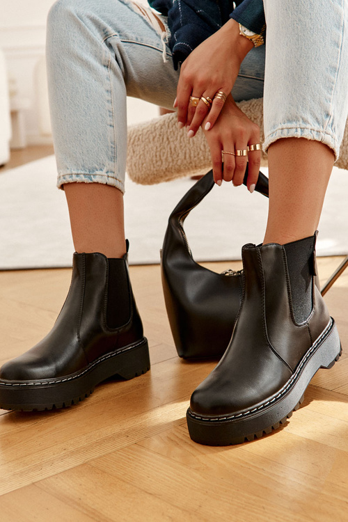 Ocieplane Wsuwane Botki Big Star II274101 Czarne